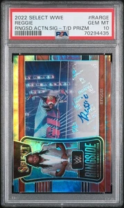 Panini Select WWE 2022 Ringside Action Sig #RARGE Reggie Raw PSA 10 - Imagen 1 de 2