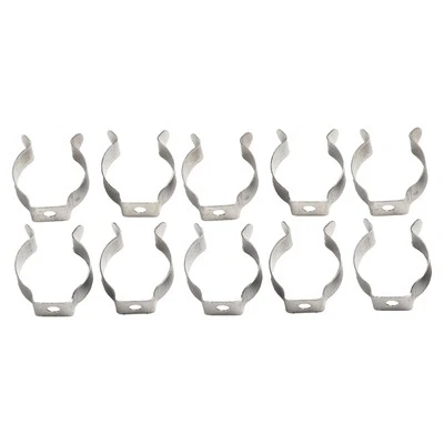CLIPS Porta Attrezzi Cortili Professionale Acciaio Manganese Argento 10pz - Immagine 1 di 4