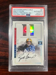 Brett Favre 2017 Impeccable Numbers Pro Bowl Appearances Auto /11 PSA Auto 10 - Bild 1 von 2