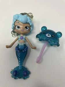 Shopkins Happy Places Meerjungfrau Schwänze Bub-Lea mit Blaufär Regenschirm Sonnenschirm Petkin - Bild 1 von 10