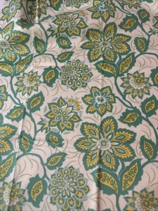 2 Yards (52” Wide) Joel Dewberry Ornate Floral Fabric #HDJD15 Green Tan Yellow - Picture 1 of 4