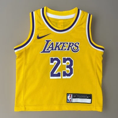 Nike Los Angeles Lakers баскетбол #23 Леброн Джеймс Джерси ребенка ясельного возраста 3T желтый - Изображение 1 из 4