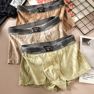 Men Breathable Boxer Shorts Retro Washed Style Comfortable Trunks for Home - Picture 1 of 27