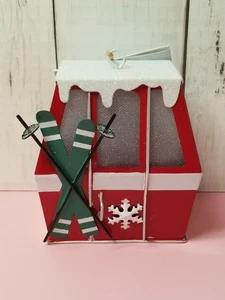 2024 Target Wondershop rot Skilift Gondel Metall Christbaumschmuck NEU - Bild 1 von 5