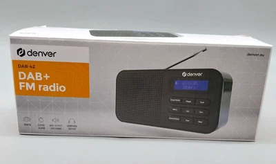 DENVER DAB-42 DAB+ Digital Radio - Schwarz LCD Display Weckfunktion #KT9690X- - Bild 1 von 4