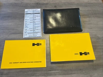 2003 HUMMER H2 OWNERS MANUAL SET HANDBOOK +CASE 03 - Image 1 of 4