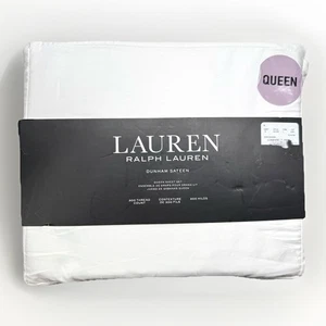 Ralph Lauren Dunham Satin weiß Bettwäsche 4-teiliges Set Queen Neu im Karton NEU - Bild 1 von 4