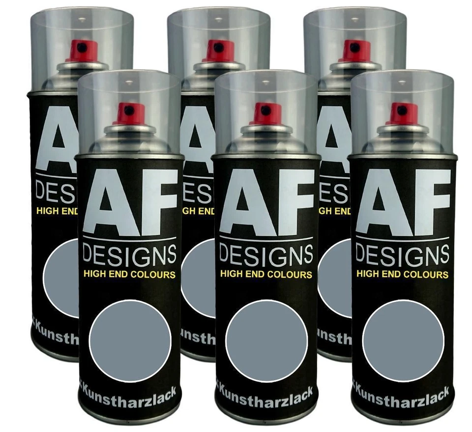 ALEX FLITTNER DESIGNS RAL 7000 FEHGRAU 6x Kunstharz Lackspray Buntlack Spraydose glänzend matt