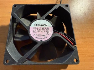 SUNON KD1209PTS2 DC12V 1.7W 9CM 2-Wire Cooling Fan - NO CONNECTOR - Picture 1 of 3