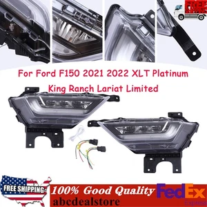 Pair For 2021-2022 Ford F-150 Fog Lights w/ Turn Signals Daytime Running Lights - Picture 1 of 24