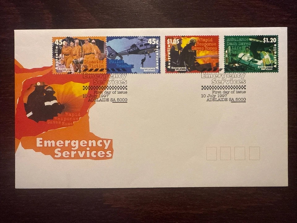 AUSTRALIA FDC COVER 1997 YEAR EMERGENCY SERVICES AMBULANCE HEALTH MEDICINE STAMP - Image 1 of 1