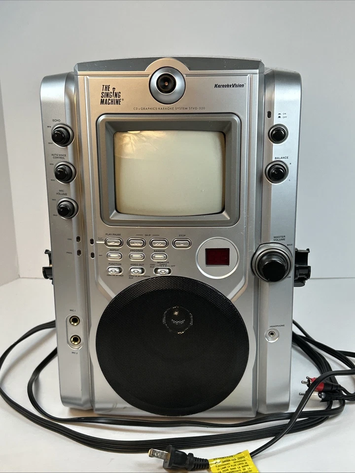 The Singing Machine STVG520 KaraokeVision CD+G Karaoke System w/ Built-In Screen - Image 1 of 4