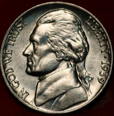 Uncirculated 1939 Philadelphia Mint Jefferson Nickel Not Silver - Image 1 of 2