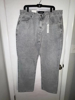 Victorious Men's Size 38x32 Grey Baggy Jeans Loose Fit Wide Leg Denim DL999 NEW - Image 1 of 4