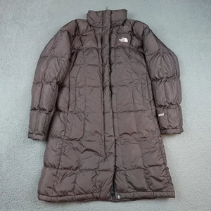 North Face Daunenjacke Damen klein braun 600 Füllung lang Trench Puffer isoliert - Bild 1 von 13