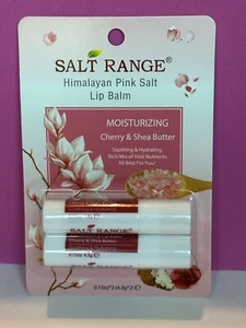 Gamma di sale ~ balsamo labbra sale rosa dell'Himalaya ~ burro di ciliegie e karitè 0,15 once * 2 - Foto 1 di 3