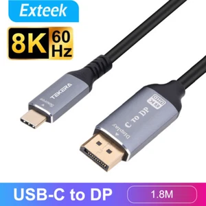 USB C Type C to Displayport DP 1.4 8K 4K Thunderbolt 3 Cable for macbook 1.8m - Picture 1 of 12