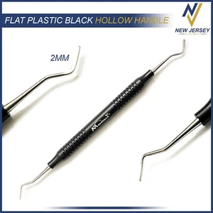 2mm Flat Plastic Filling Instruments Dental Composite Resin Black Hollow Handle - Picture 1 of 1