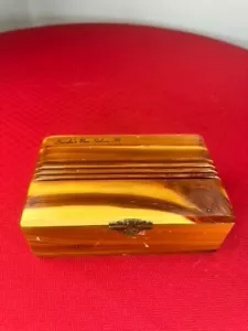 VTG Wood J B Deere Cedar Craft Cedar Chest Trinket Jewelry Box Clasp Lock - Picture 1 of 10