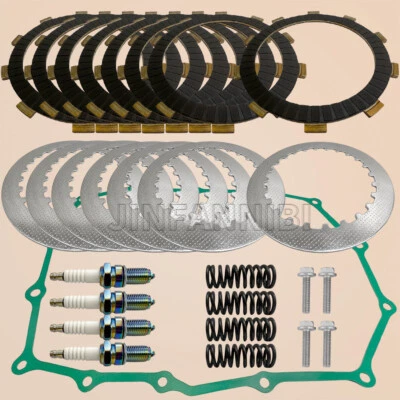 Clutch Friction Plates Gasket Kit &Sparking Plug for Honda Shadow ACE Spirit 750 - Image 1 of 4