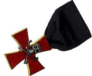 Caballeros Templarios Rito York Orden de la Cruz Roja Huesos de Calavera Miembro Joya - Imagen 1 de 1