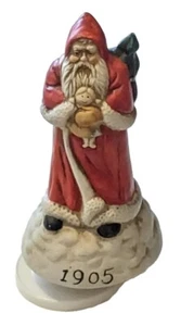 Vtg Christmas Santa Claus 🎶 WHITE CHRISTMAS 🎶 Revolving  Figurine Taiwan 🎵 - Picture 1 of 9