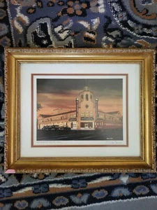 Stan Cline 1920 Fox Riverside stampa teatrale firmata 2002 cornice in legno vintage - Foto 1 di 13