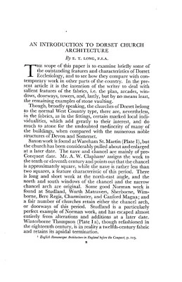 An introduction to Dorset Church Architecture  by E T Long - Image 1 of 3