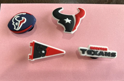 NFL Croc Shoe Charms Lot 4 Texans Cover