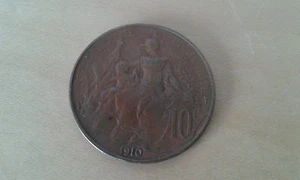 Usé - 1 Pièces de Monnaie 10 Centimes République De Française - 1910 - Item Pour - Picture 1 of 1