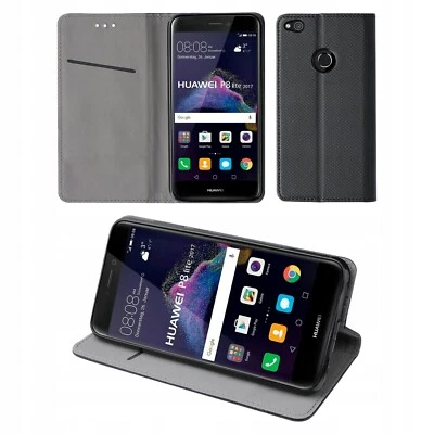 LIBRETTO PER HUAWEI P8 LITE 2017 - COVER SMART MAGNET CASE NERO - Immagine 1 di 2