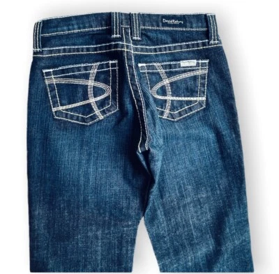 Jeans acampanados David Kahn talla 26 costura con acento lavado medio W30xL33 EE. UU. Foto 1 de 4