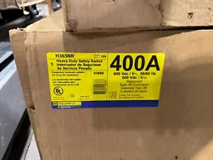 SQUARE D H365NR 400 amp FUSED Safety Switch Disconnect 3 Phase FUSIBLE 600V - Picture 1 of 1