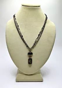 CE51. Collana Extasia Intaglio Doppio Ciondolo Multi Catena Collare - Foto 1 di 10