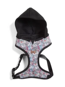 Bobs By Sketchers Adjustable Hooded Dog Harness Size XS Loverboy Print Dogs - Picture 1 of 7
