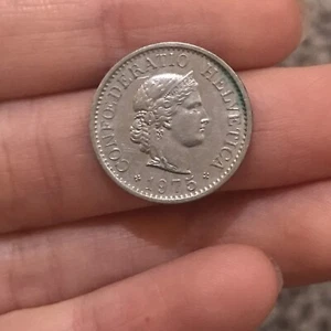 Vintage Switzerland 1975 Ten (10) Rappen Coin - Picture 1 of 2