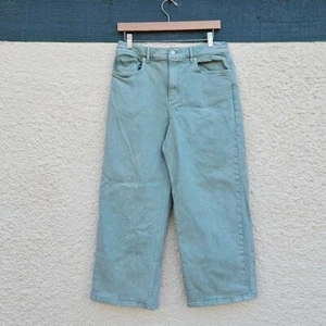 LOFT The Wide Leg salbeigrün hoher Bund Cropped Jeans Gr. 8/29 25 Zoll Schrittlänge - Bild 1 von 9