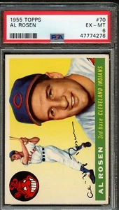 BB - 1955 - Topps - #70 - Al Rosen - PSA 6 - EX-MT - Picture 1 of 2
