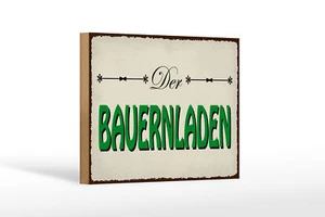 Holzschild Hinweis 18x12 cm Bauernladen Hofladen Verkauf Deko Schild wooden sign - Bild 1 von 5