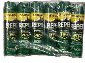 Repel Insect Repellent Sportsmen Formula 25% DEET Size 8.125 oz 6 Cans - Picture 1 of 1