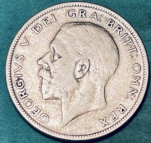 1931 - 1/2 Crown George V Great Britain Silver Coin