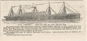 1906 Hawthorn Leslie & Co. Newcastle Upon Tyne, TSS Cretic, Original Advert - Picture 1 of 1