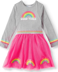 NWt FREESTYLE retro 4T 4 rainbow tutu twirl dress birthdays mothers day weddings - Picture 1 of 7
