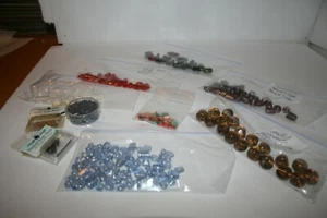 Bumper pack of Glass Mixed shapes colours and styles of Beads 240gms - Picture 1 of 12