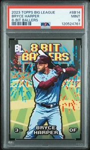 2023 Topps Big League 8-Bit Ballers #8B-14 Bryce Harper PSA 9 - Picture 1 of 2