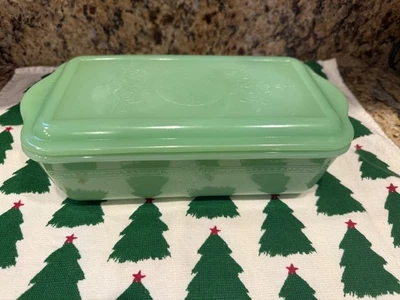 1940's Hocking Fire-King PHILBE  Refrigerator Dish & Lid large 9.5x5 EXCELLENT - Image 1 of 4