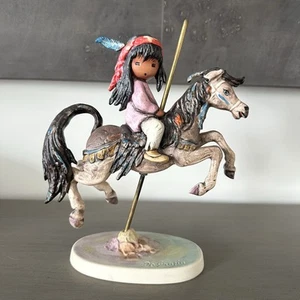 1985 Goebel W. Germany DeGrazia Figur FRÖHLICHER KLEINER INDIANER auf Pferd 8,5" groß - Bild 1 von 7