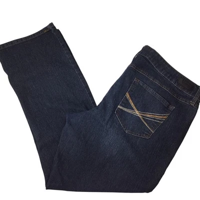 Natural Reflections Jeans Womens 18 P Petite Blue Denim Stretch Straight Leg 28" - Image 1 of 4