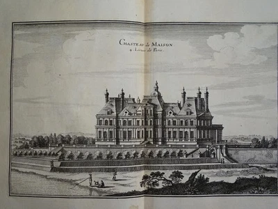 Château de Maisons-Laffitte Ansich Topographia Gallia EA Merian Kupferstich 1655 - Bild 1 von 3