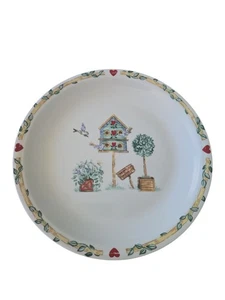 Thomson Pottery Birdhouse Hearts 10" Round Plate - Picture 1 of 4